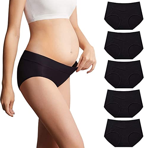 Image of Mama Cotton Maternity Underwear Women's Under Bump Maternity Panties Multipack