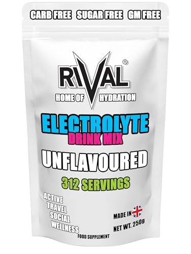 Electrolyte Powder Unflavoured – Zero Sugar Hydration Mix | 312 Servings | Keto, Fasting & Endurance – Sodium, Potassium, Magnesium (250g)