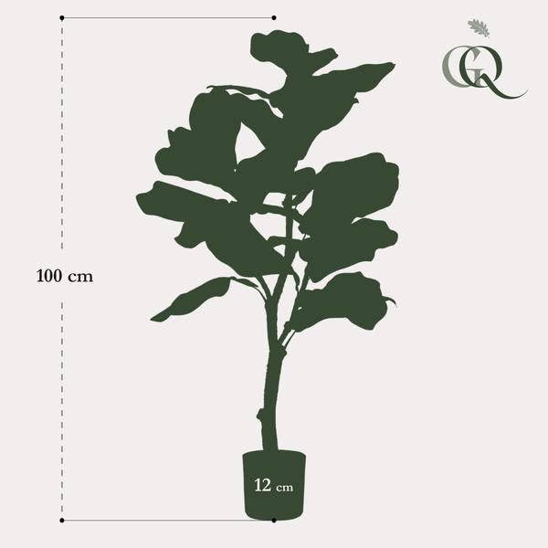 Kunstpflanze Ficus Lyrata Geigen-Feige 90cm