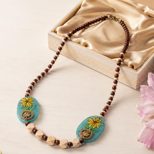 Image of AAKRITI ART CREATIONS Handcrafted Ethnic & Tribal Necklace Collection | Dhokra, Boho, Talisman & Statement Designs | Artisan Collar, Pendant & Lariat Jewelry for Women