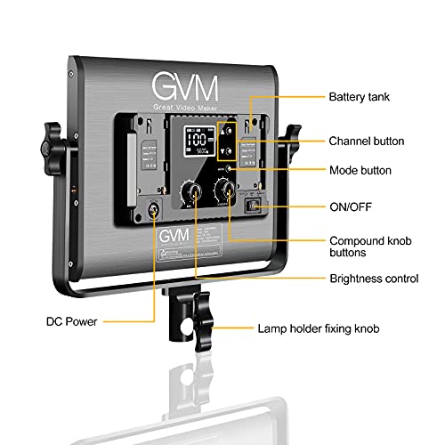 Gvm Rgb Led Video Light With Lighting Kits, 680Rs 50W Led Panel Light With Bluetooth Control, 2 Packs Photography Lighting For Youtube Studio, Video Shooting, Gaming, Streaming, Conference #TOP3