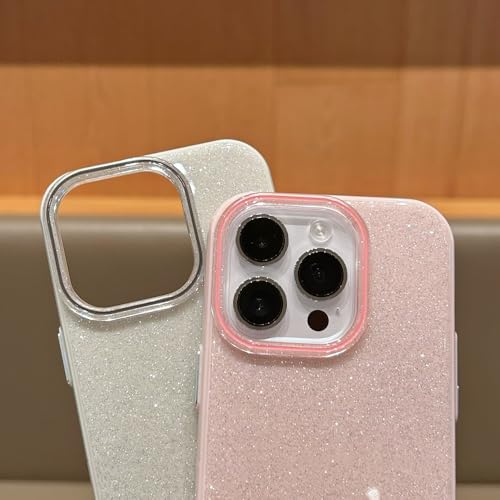 Coque antichoc pour iPhone 16 avec protection silicone pailletée - 5
