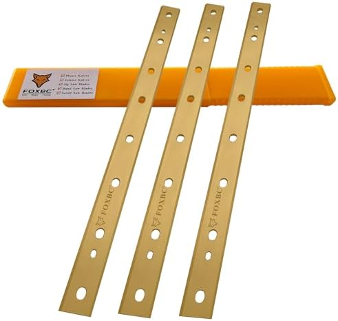 FOXBC 12-1/2 Inch Titanium Planer Blades Replacement for DeWalt DW734 Planer, Replace DW7342 - Set of 3