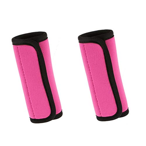 Luggage Suitcase Handle Comfort Wraps Identifier Tags Suit for Travel Bag Luggage Suitcase (Rose Red)