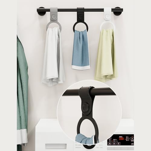 Porte-serviettes moderne simple en élastomère de haute qualité avec fixation murale - 5