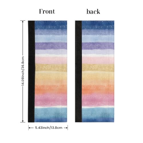 Image of Refrigerator Door Handle Covers Set of 2 Decorate Color Stripes Washable Fridge Dishwasher Mocrowave Oven Stove Decor Protector Handle Cover Keep Kitchen Appliance Clean from Food Stains Decorate