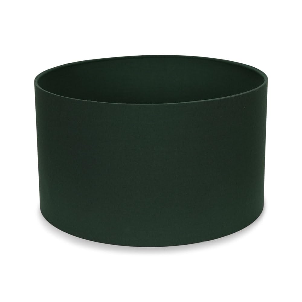 Minisun Forest Green | Medium Modern Drum Light Shade | Lamp Shades, Home Décor & Improvement Essential | 35Cm Shade Width