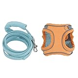 Comfortable Breathable Vest Design: This blue-orange XL cat harness features a soft, lightweight and breathable vest construction that fits snugly on your pet’s body. It keeps your cat cool and comfortable during long walks or outdoor adventures without causing irritation.