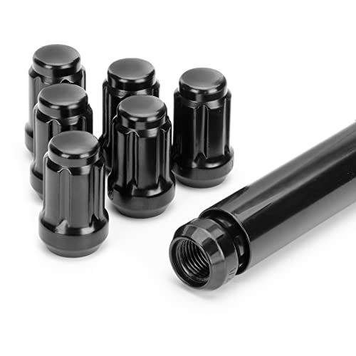 Ksp 1/2X20 Lug Nuts Black 20Pcs，1/2''-20 Bulge Acorn Lug Nuts Compatible With 1984-1990 Ford Bronco Iis 1984-2001 Jeep Cherokees, 1987-2017 Jeep Wranglers, Incidental 1 Socket Key- Fit #TOP5