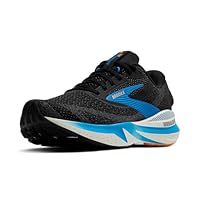 BROOKS Mens Adrenaline Gts 24 Sneaker, Black Ebony Cloissonne, 10 UK