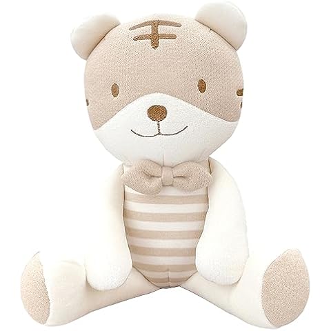 Super Soft Organic Cotton Baby First Friend, Attachment Doll for Baby, Pillow Buddy, Plush Animal Toys, Stuffed Animal Tiger, Honey Baby Tiger Cover