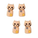 A.S.F. OUTDOOR アニマル箸キャップ (ネコ4個入り) シリコン 箸アクセサリー めじるし 動物