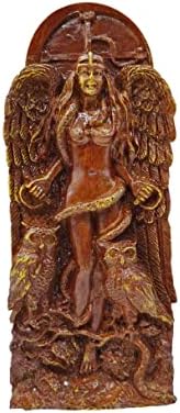 mozhixue Hecate Goddess Statue,Decorative Goddess Statues Gaia/Hecate/Lilith Goddess Sculptures Bronze Finish Statue Women Statue Cold Cast Resin Antique Home Decor Sculpture,A