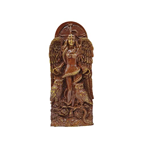 mozhixue Statue de déesse Hecate, Statues de déesse décoratives Gaia/Hecate/Lilith Sculptures de déesse Bronze Finition Statue Femmes Statue Cold Cast Resin Antique Decor Decor Sculpture,A Cover