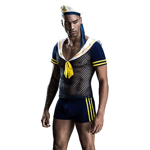Lingerie rave party homme costume marin avec détails authentiques pour cosplay