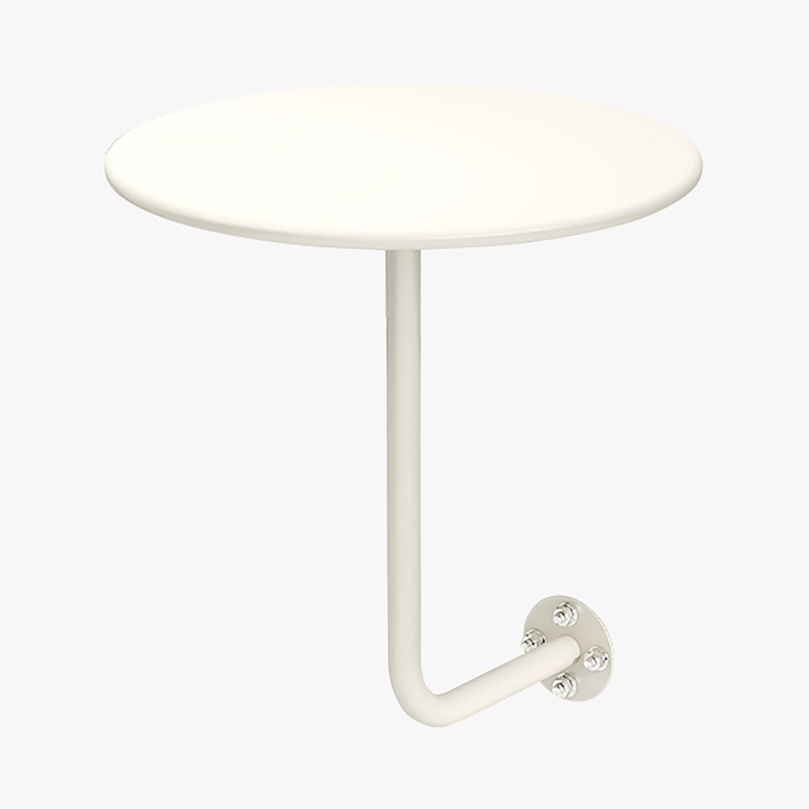 Table basse murale ronde en blanc épuré pour décoration d'intérieur moderne