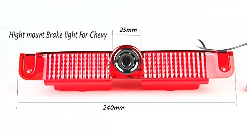Brake Light Backup Camera For Chevrolet Express Van/Gmc Savana Explorer 1500 2500 3500 2003-2019 Car Rear View High Mount Rear Light Lamp Reverse Parking Cargo Camera #TOP3