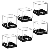 DOITOOL 6 piezas Caja Transparente para Coleccionables Estuche Apilable para Figuras de Acción y Minerales Plástico Duradero con Tapa Antipolvo y Diseño Portátil