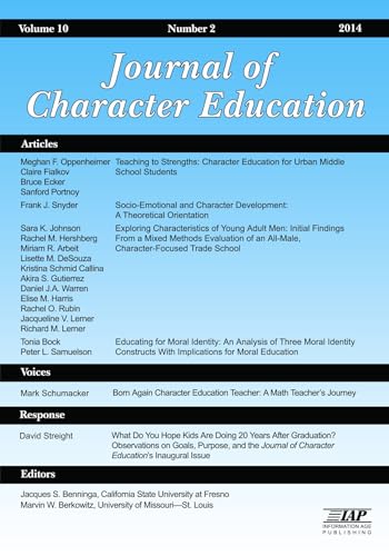 Journal of Character Education Vol 10 Issue 2
