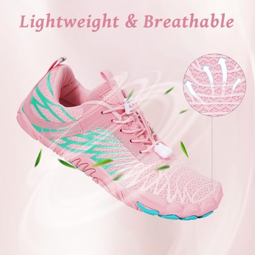 Image of Hike Footwear Barefoot Shoes, Pro Barefoot Shoes Women Men, Athletic Hiking Water Shoes Breathable Quick Dry Zero Drop Trail Running Shoes with Non-Slip Sole & Wide Toe Box