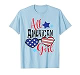 All American Girl 4th July USA Flag Patriotic Youth Toddler T-Shirt