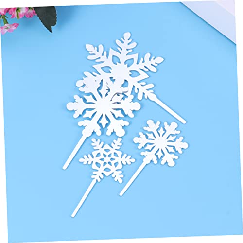 NOLITOY 24 Pçs Decoração Branca Bolo De Frutas Decoração De Casamento Ornamento Cupcake Topper Supri