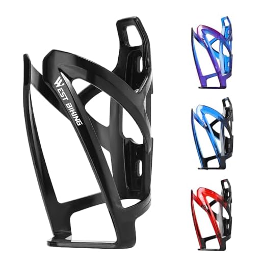 WEST BIKING Bike Water Bottle Cage, Durable Ultralight Plastic Water Drink Holder Rack, Lightweight PC Water Bottle Holder for Bicycle, Cycling Bottle Holder Cages for MTB, Road Bike, Mountain Bikes
