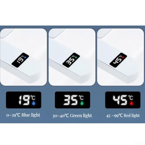 Grifo de agua caliente instantáneo blanco con sensor y control inteligente 6