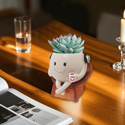 Pot pour succulentes assis pour une décoration de bureau moderne et design