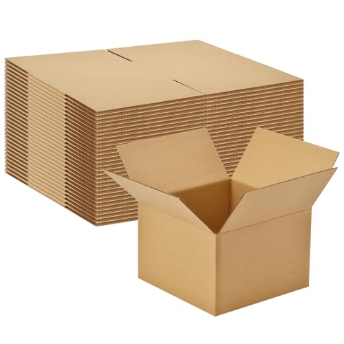 EZALFTIN 30 Pack 6x6x4 inches Small Shipping Boxes Brown Corrugated Cardboard Boxes for Packing Mailing Moving Business