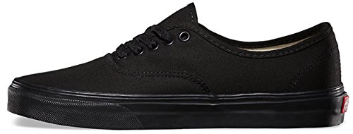 Vans Vans Unisex Authentic Black/Black Canvas VN000EE3BKA Mens 5, Womens 6.5