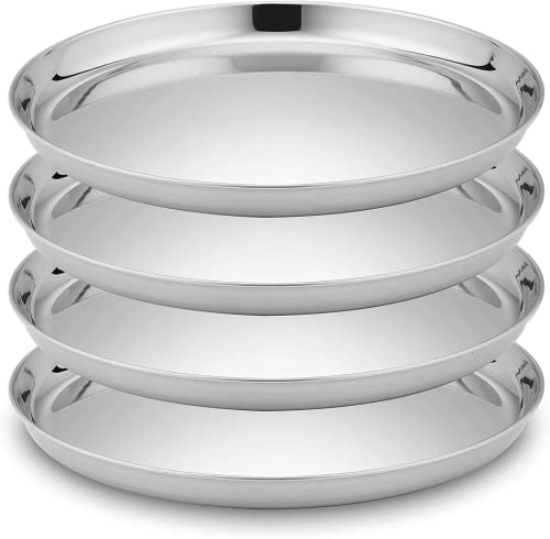 Set 8 Teglie Per Pizza In Acciaio Inox 30 Cm – Resistenti Al Calore, Senza Rivestimento, Lavabili In Lavastoviglie