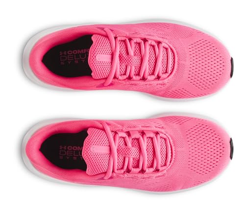 Under Armour Damen Charged Pursuit 4 Großes Logo, Jogging Schuhe mit Dämpfung, leichter & atmungsaktiver Damen Laufschuh, komfortable Sportschuhe für Frauen,Super Pink / Super Pink / Fuchsia Dusk,39