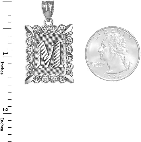 Amazon.com: LA BLINGZ Sterling Silver Filigree Alphabet