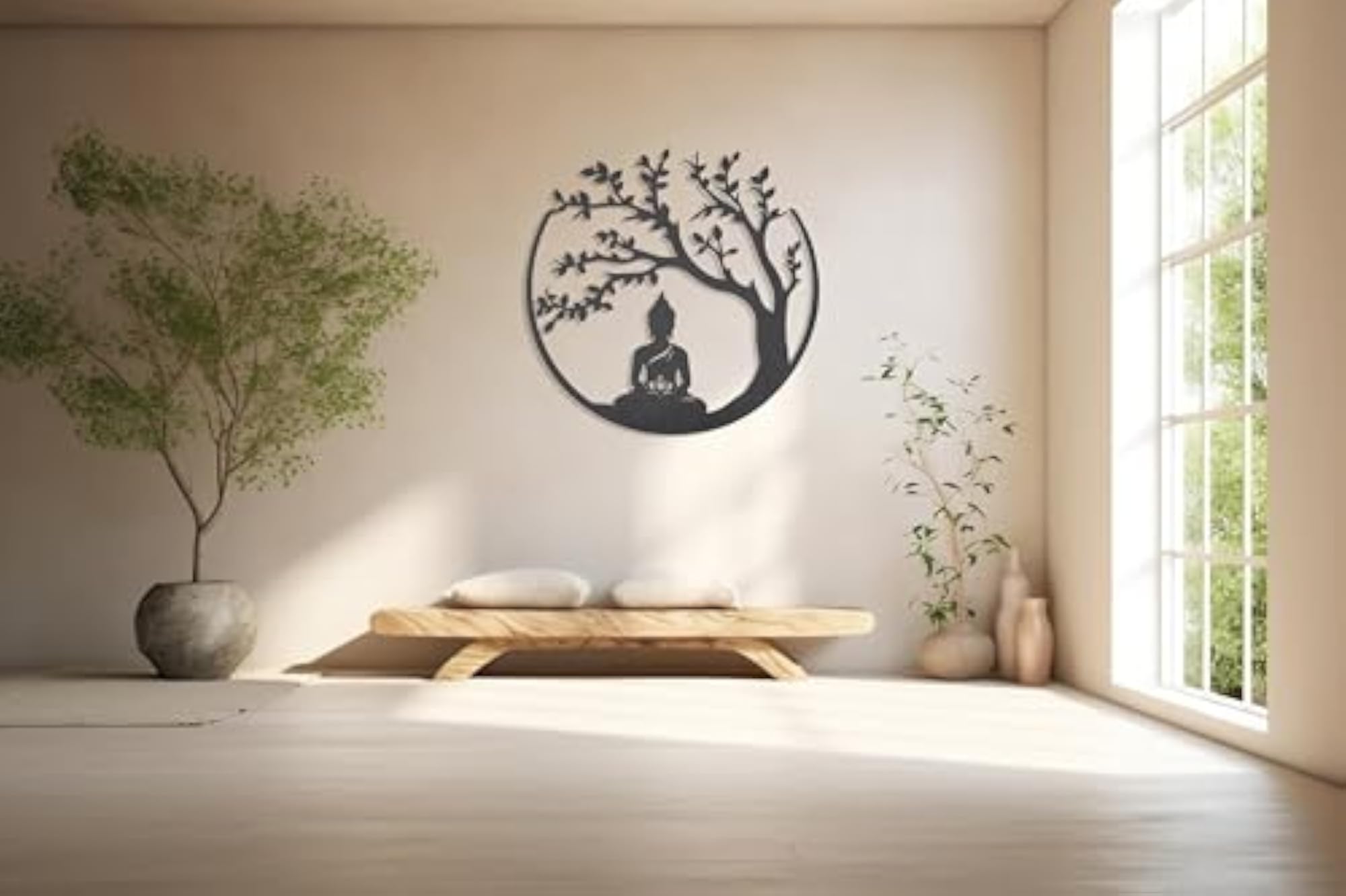 3D Wooden Buddha Wall Decor