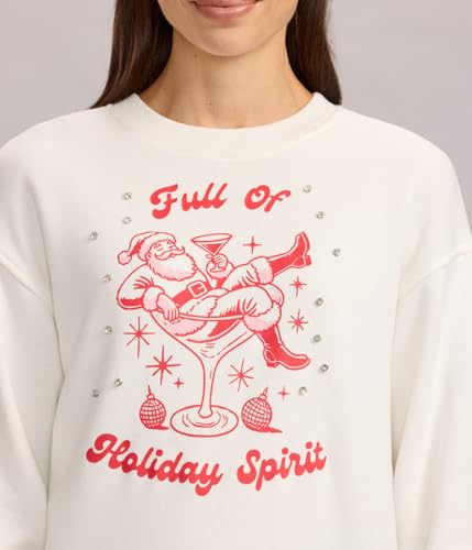 Tipsy Elves Full Of Holiday Spirit Cocktail Sweatshirt - Image 2