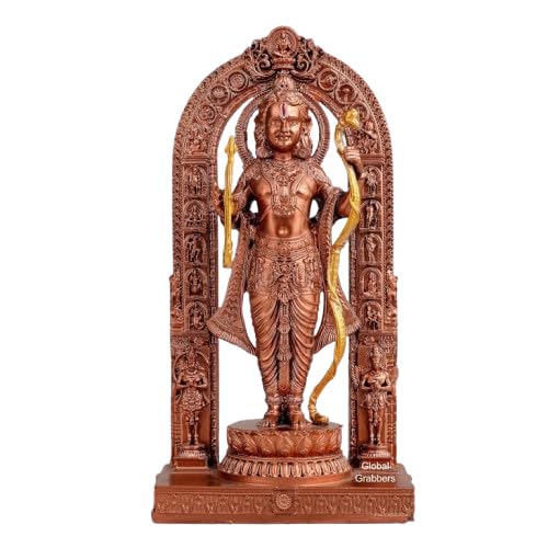 Statue Ram Lalla Ayodhya en polyrésine, décoration spirituelle artisanale 15cm