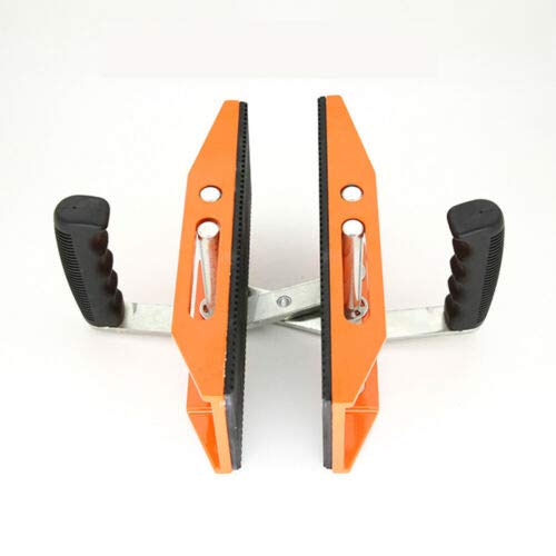 BJTDLLX Double Handed Stone Carrying Clamps, Lifting Clamp Handed for Metal Sheet Ceramic Plate Granite Marble Stone Slab Glass Carry Tools with Rubber-lined ?0.2-1.7in) 330lbs Loaded