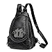 Price comparison product image Hengwin Small Backpack for Women PU Leather Convertible Ladies Backpack Small Waterproof Backpack Handbag Travel Hiking Backpack with Multiple Pockets Spacious Compartments (Black)
