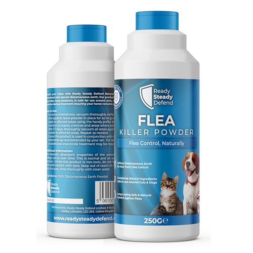 Flea Killer Powder 250g - Comprehensive Diatomaceous Earth Flea and Insect Treatment Effective for Home Carpets and Gardens Long-Lasting Non-Toxic Control
