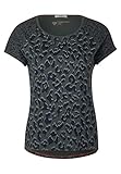 CECIL Damenshirt mit Leomuster und Rundhalsausschnitt. Maße bei EU-Größe M ca.: Länge 65 cm, Brust 54 cm, Saumweite 53 cm