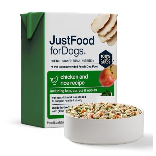 JustFoodForDogs Pantry Fresh Wet Dog Food, Complete Meal or Topper, Chicken & White Rice Human Grade Recipe - 12.5 oz (Pack of 6)
