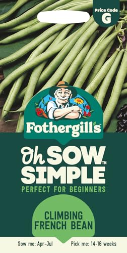 Fothergills Oh Sow Simple Climbing French Bean Vegetable Seeds Sow: AprMay Green