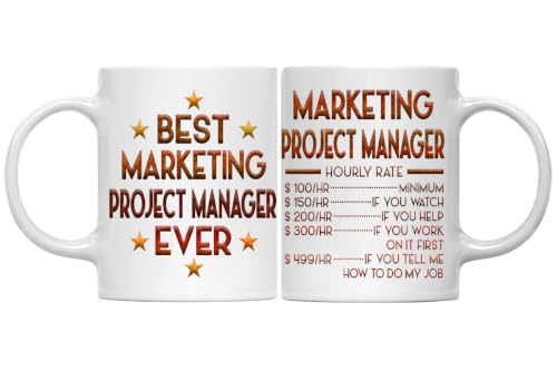 Marketing Project Manager Mug, Hourly Rate Marketing Project Manager Gift