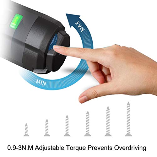 Rechargeable 4V Cordless Screwdriver, PROSTORMER Palm-sized Electric Screwdriver 1500mAh Lithium-Ion with LED Light, 33-Piece Bit Set Free Accessories and USB Charging Cable