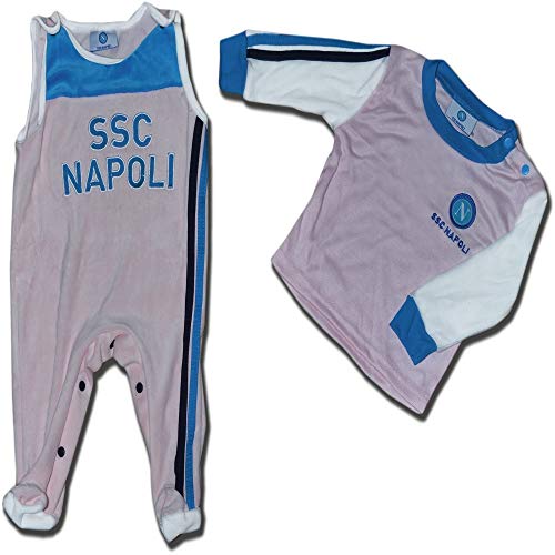 Ssc napoli TUTINA T SHIRT + SALOPETTE (ROSA
