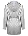 Zcfire Waterproof Jackets For Women With Hood Outdoor Rain Coat Windbreaker Lightweight Gray S