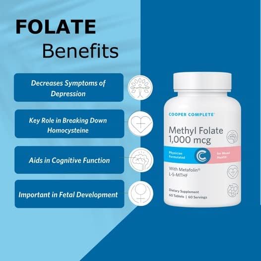 Miniatura 5 de Cooper Complete Metil Folato L-5-MTHF 1000 mcg Paquete de 1