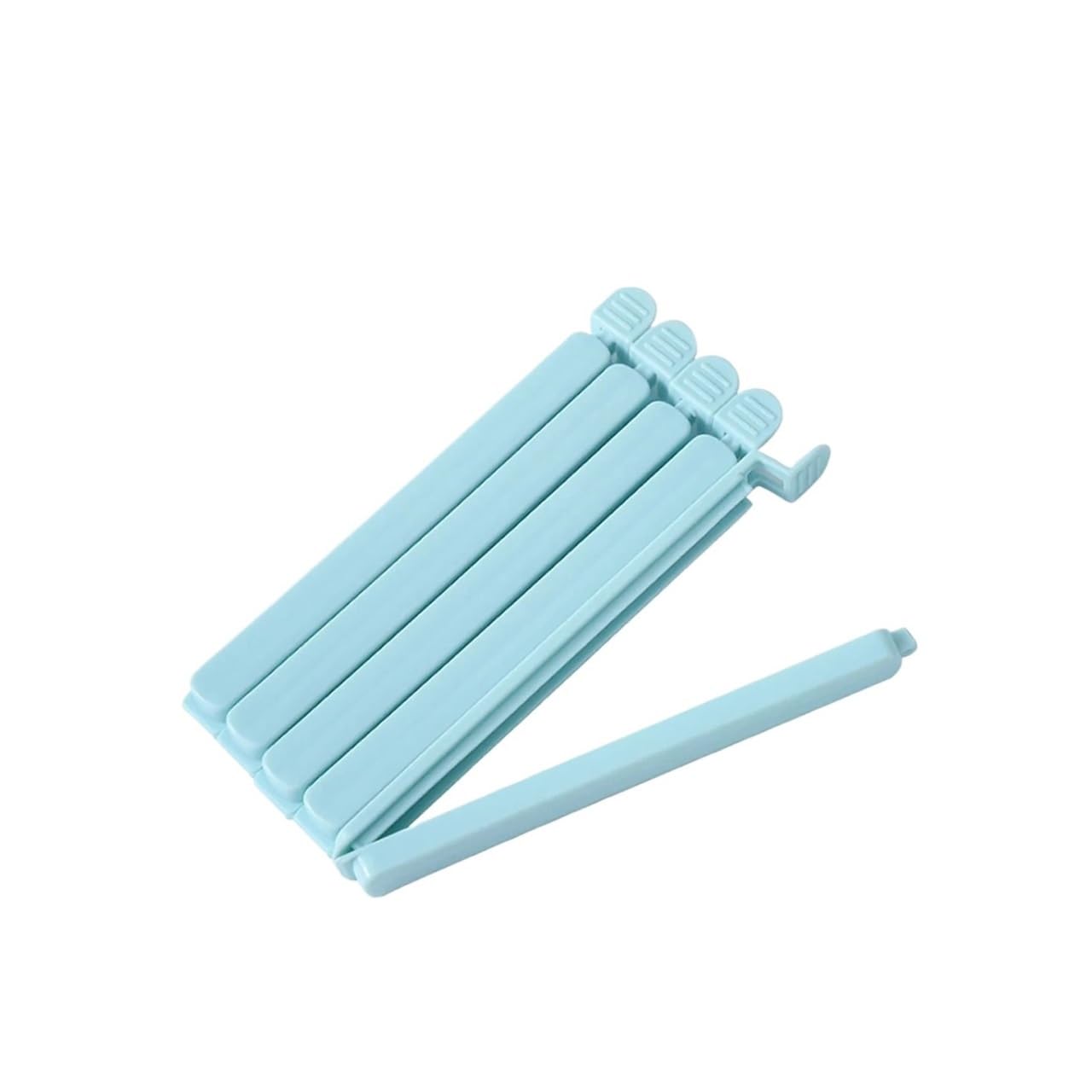 5Pcs Portable Kitchen Storage Snack Seal Sealing Bag Clips Sealer Clamp Plastic Tool Accessories(5pcs-blue-small)