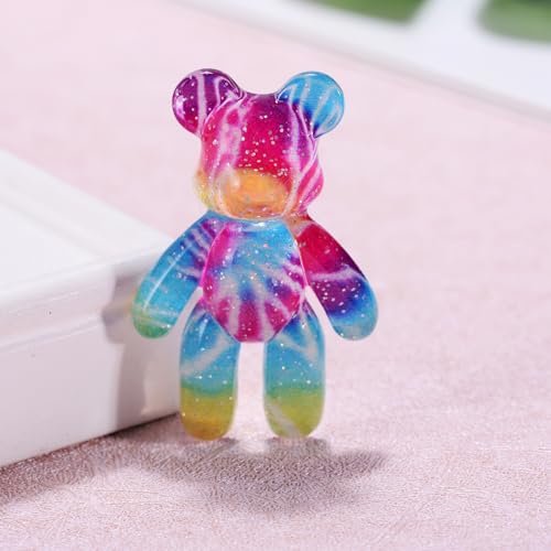 Image of Aesnefe Worry Bear, Pocket Bear Hug, Anxiety Relief Gifts for Men Women, Mental Health Positivity Gift, Stress Relief Gift for Her, Comforting Gifts for Son Daughter Back to School, Rainbow Gradient